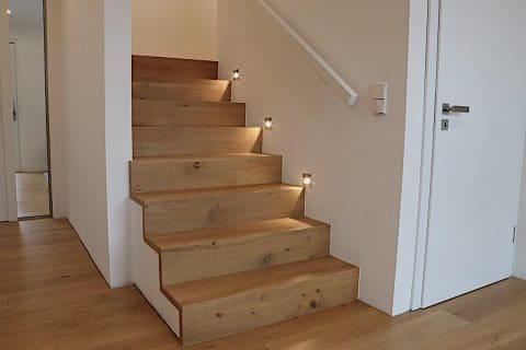 Faltwerktreppe aus Eiche Multiplexparkett | BÖRGER - Qualität in Holz